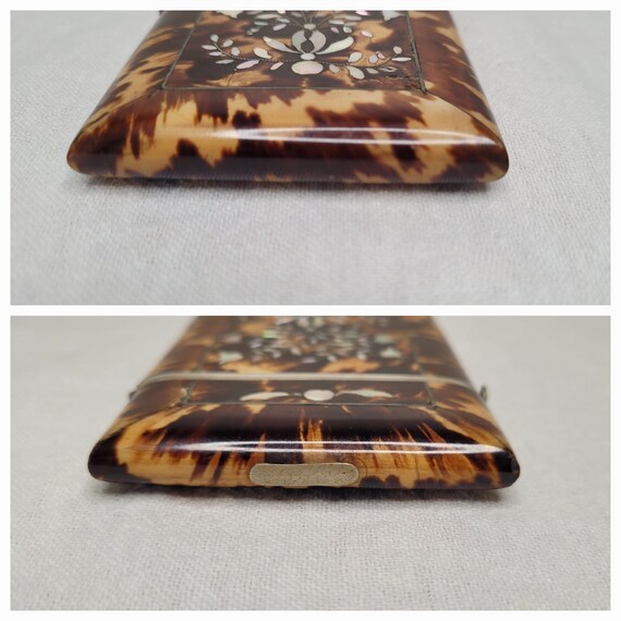 Antique Victorian Tortoiseshell Calling Card Case… - image 4