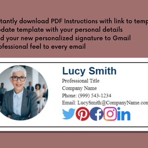 Gmail Email Signature Template. A Customizable Modern Email Signature ...