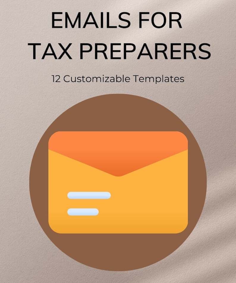 Standard Email Templates for Tax Preparers Etsy