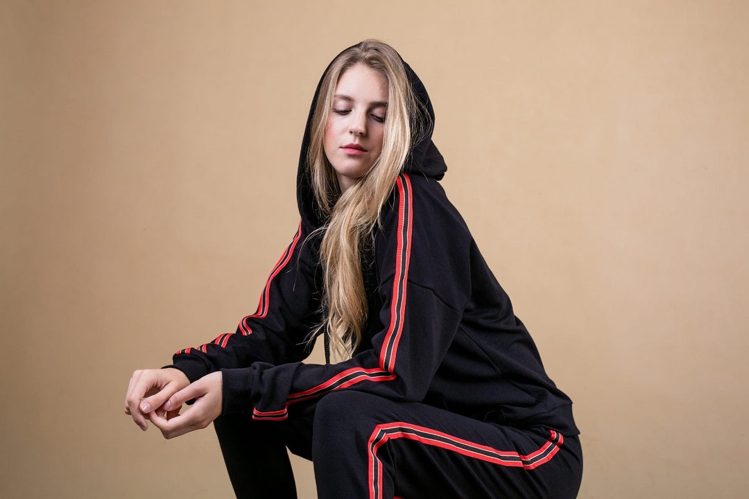 Women's Two Piece Hoodie Tracksuit With Lampass Women