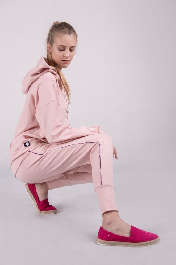 Buy Women's Two Piece Tracksuit Pink Women Sweatshirt Outfits for