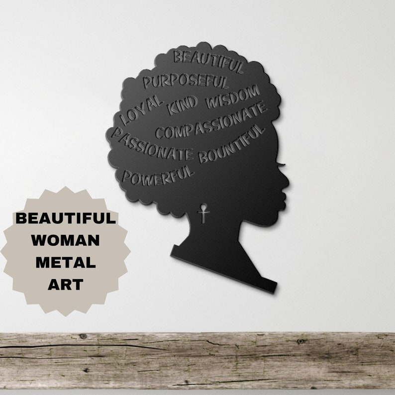 Female Face Metal Wall Art Woman Face Metal Art Woman Pretty Etsy