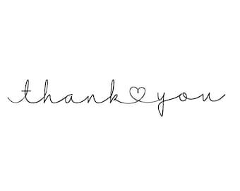 Thank You SVG, Thank You Sign, Heart, Wedding Thank you svg, Thank you card, Printable, Thankful, Cut File Cricut, Silhouette
