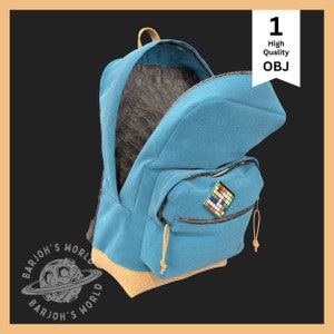 3D Procreate OBJ Model | High-Quality Backpack Design for Digital Art & Rendering