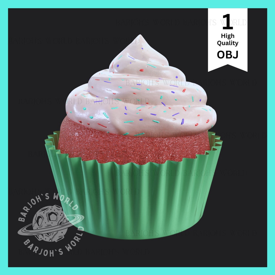 3D Cupcake OBJ Model: Icing Swirl (downloadable Content) - Etsy