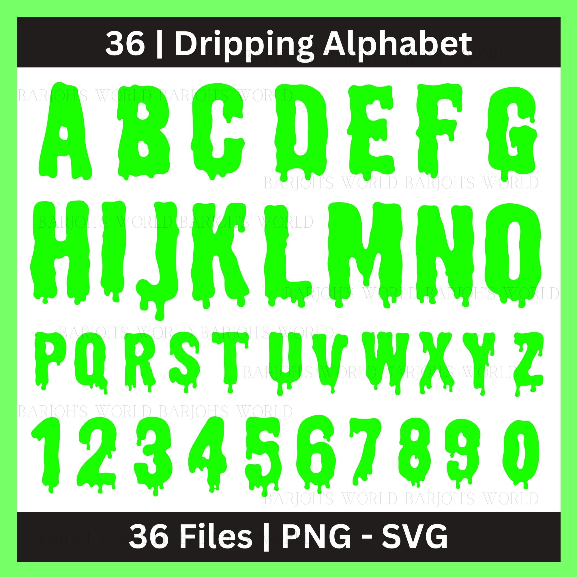 Green Slime Dripping Halloween Letters Svg Letters Slime