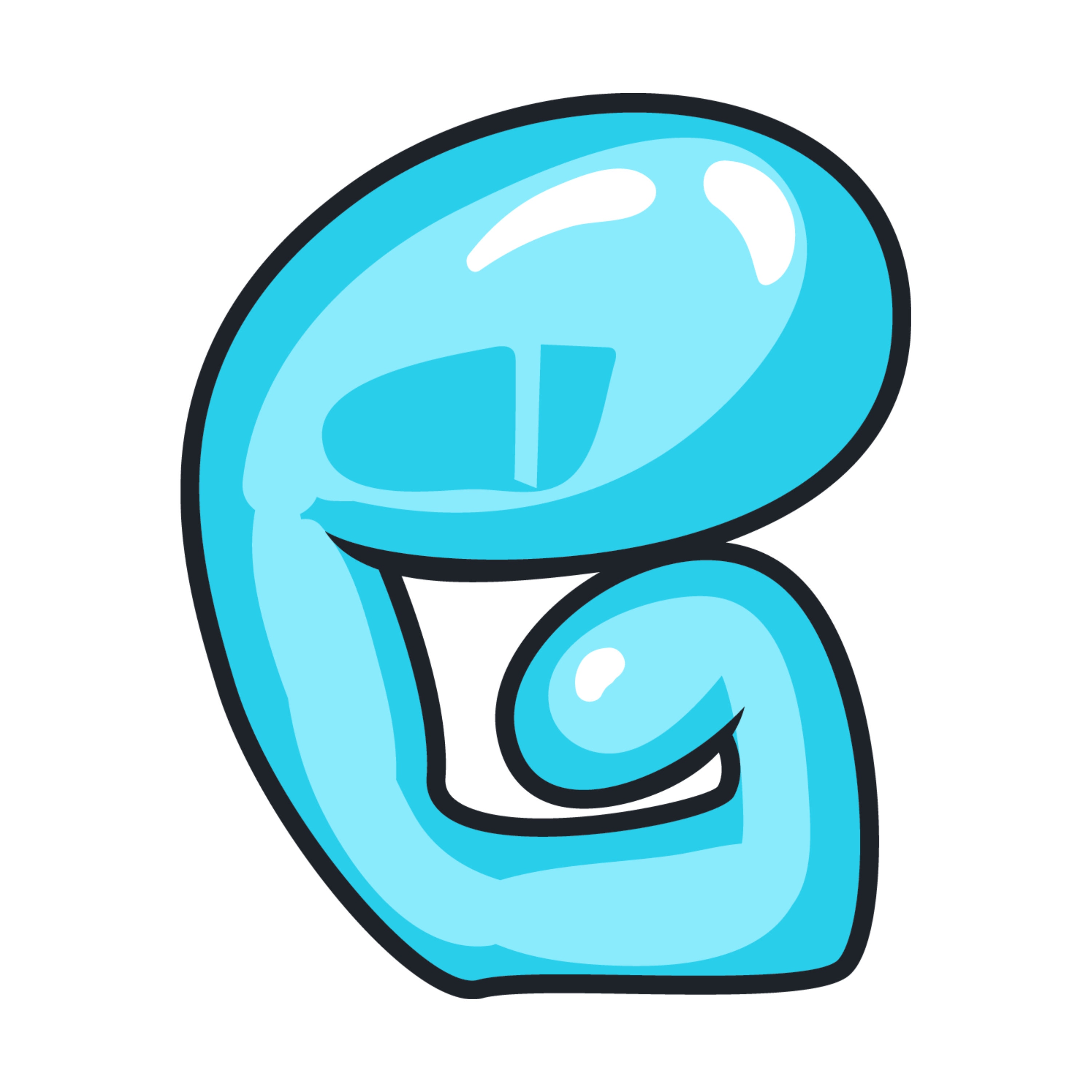 Graffiti Letter E Bubble