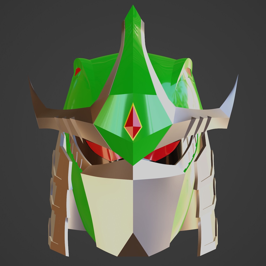 Green Shredder Ranger Helmet 3D FILES ONLY Etsy