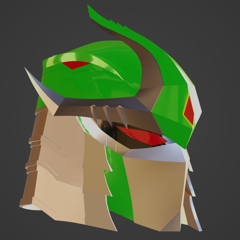 Green Shredder Ranger Helmet 3D FILES ONLY Etsy
