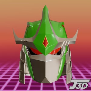 Green Shredder Ranger Helmet - 3D FILES ONLY