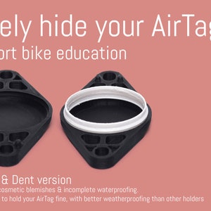Safely hide your AirTag
Support bike education
Scratch & Dent version
May contain cosmetic blemishes & incomplete waterproofing
Guaranteed to hold your AirTag fine with better waterproofing than other holders