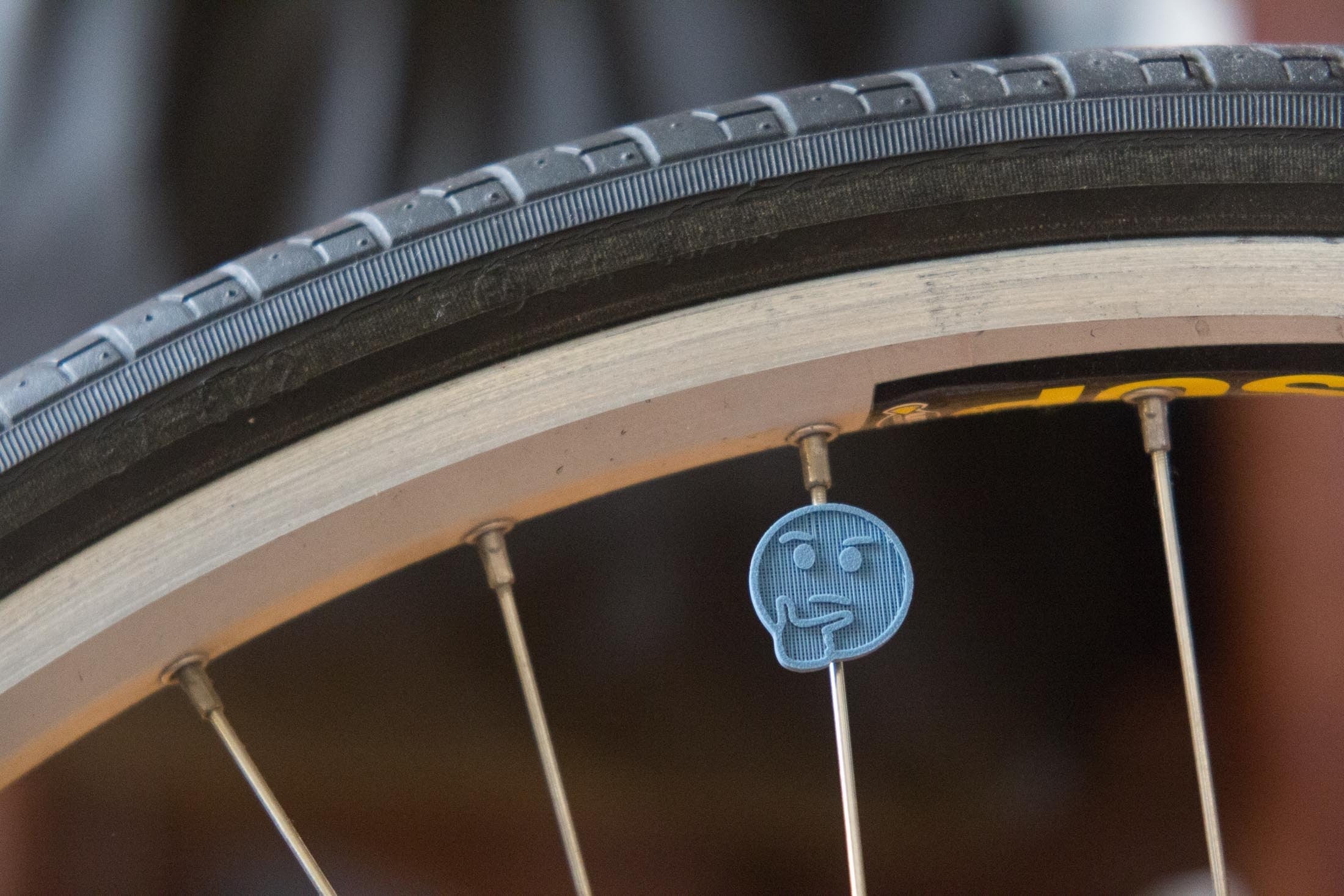 Thinking Face Emoji Bike Spoke Decoration. for Bicycle Wheel Spokes