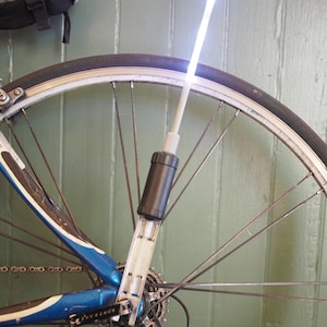 Bike Beam LED pole staff glow stick for bicycles. 7 bright colors included. Comes w/optional bike safety flag for the light. (Beta version) image 3