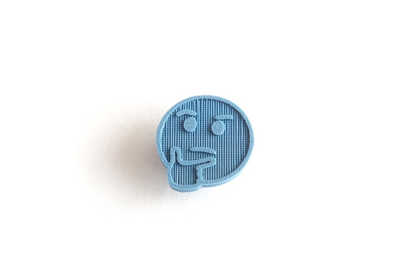 Thinking face emoji spoke decoration