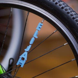 Bike Spoke Decoration Letters. 6 Letter Set. Fits on Bicycle Wheel ...