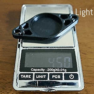 The Bike Sight AirTag mount is light weight.