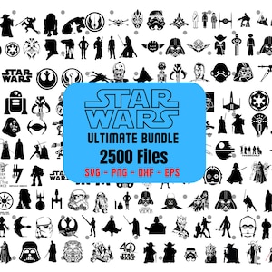Star Wars SVG, 2500 Starwars SVG Bundle, Star Wars PNG, Darth Vader SVG, Mandalorian SVG, Yoda SVG, Sofortiger Download