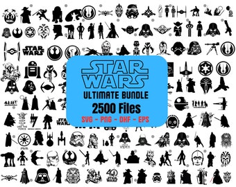 Star Wars SVG, 2500 Starwars svg Bundle, Star wars png, Darth Vader Svg, Mandalorian svg, Yoda svg, Instant Download