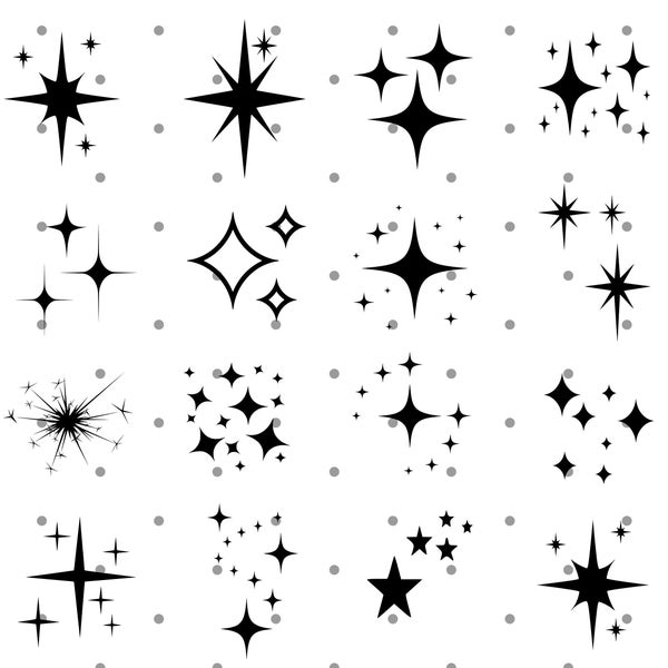 Sparkle Svg, Sparkle Png, Star Svg, Star Png, Sparkle Stars Svg, Sparkle Silhouette, Cricut, Instant Download