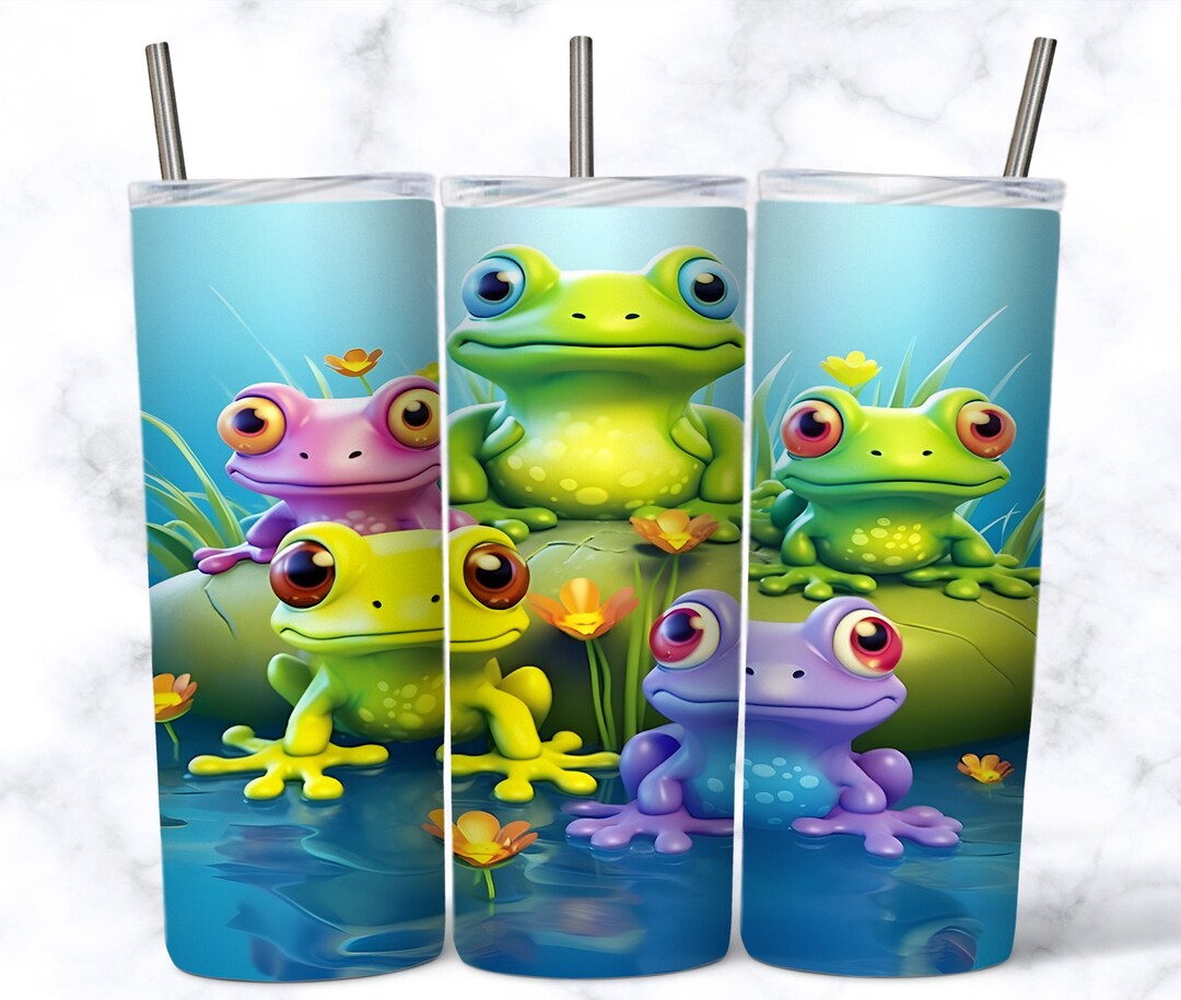 Five Little Frogs 20 Oz Skinny Tumbler Sublimation Design, Tumbler Wrap ...
