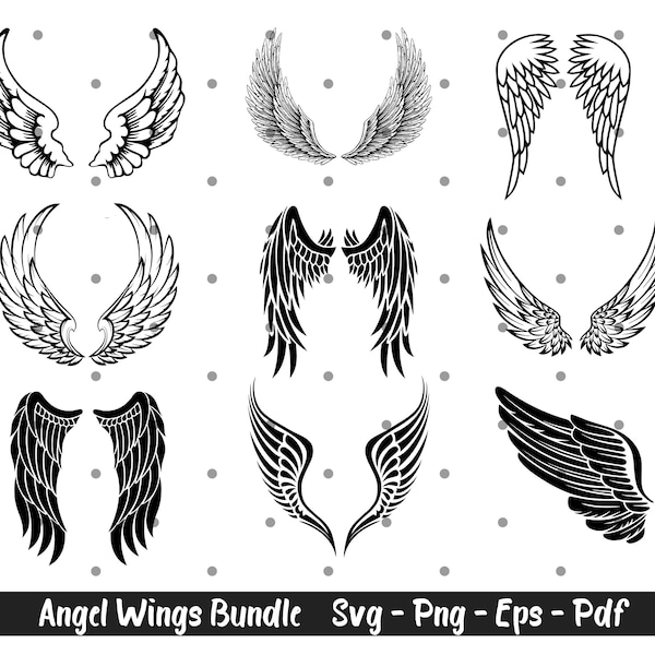 Engel Flügel, Engel Flügel, Engel Flügel, Flügelform, Engel Flügel Clipart, Engel Cricut Engel Silhouette, Instant Download