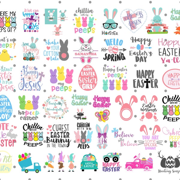 Easter SVG Bundle, Easter Bunny Svg, Easter Egg Svg, Rabbit svg, Spring Svg, Easter Quotes Svg, Instant Download