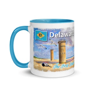 Delaware, The First State Colorful Ceramic Mug