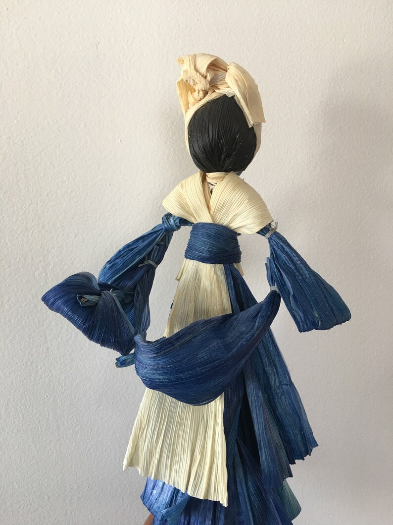 Black and Yellow Corn Husk Doll Etsy