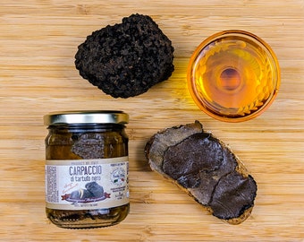 Black Truffle Carpaccio - Fresh Truffle Slices in Olive Oil