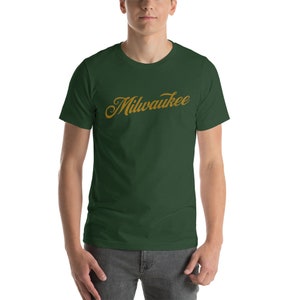 Milwaukee Wisconsin Rustic Script Unisex T-shirt