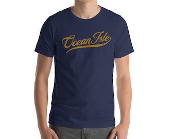 Ocean Isle Beach North Carolina Rustic Script Unisex t-shirt