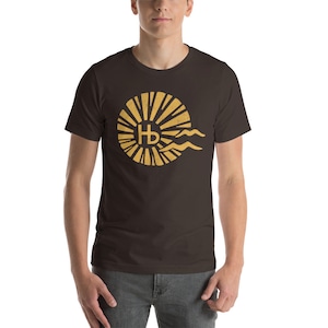 Hermosa Beach California Rustic Sunburst Unisex T-shirt