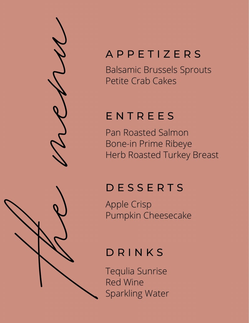 Editable Catering Menu Food Menu Creative Menu Editable Restaurant Menu ...