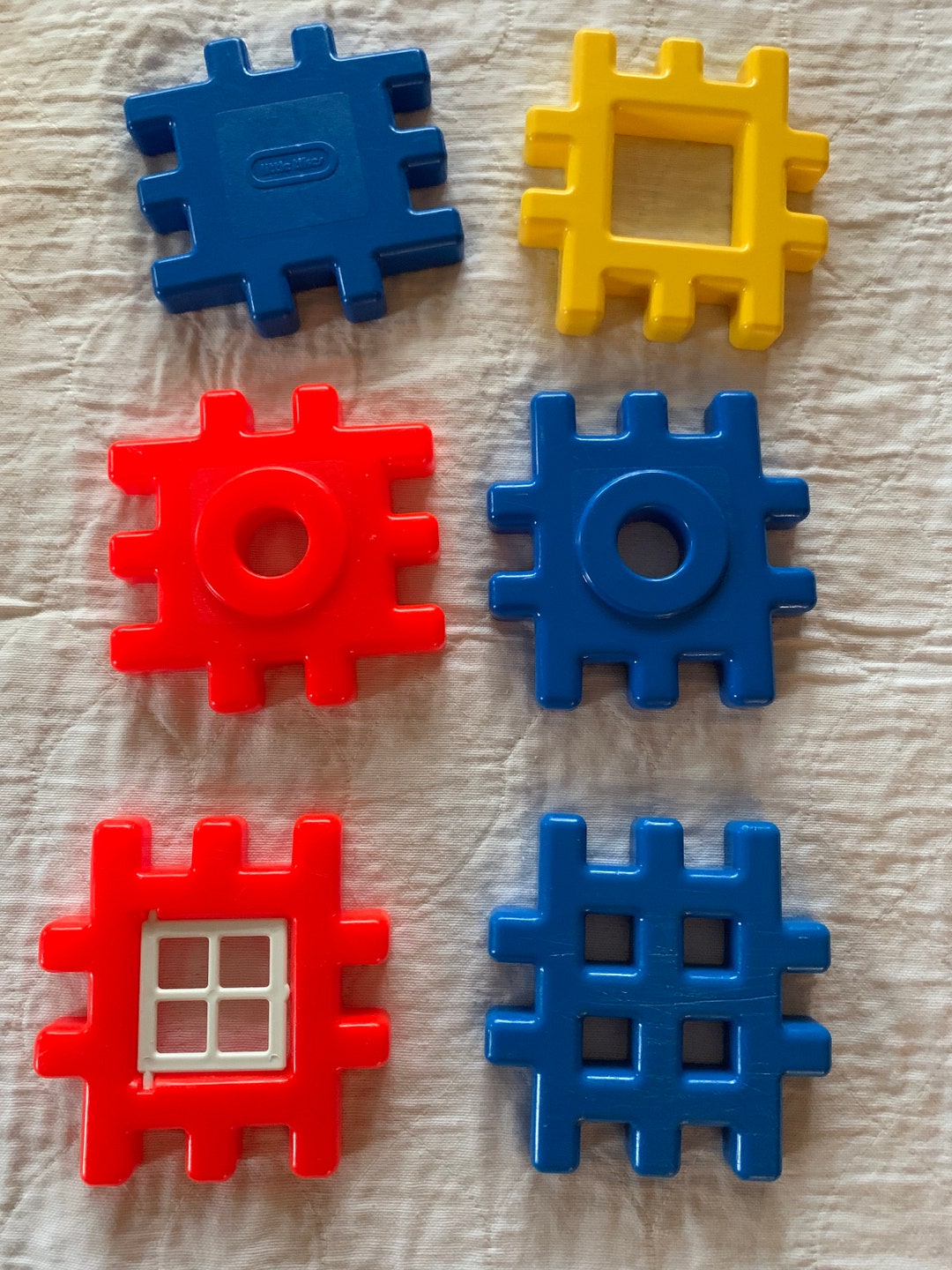 Vintage 1984 Little Tikes Wee Waffle Blocks, Complete Set of the Original 18 6 Bonus Pieces Etsy
