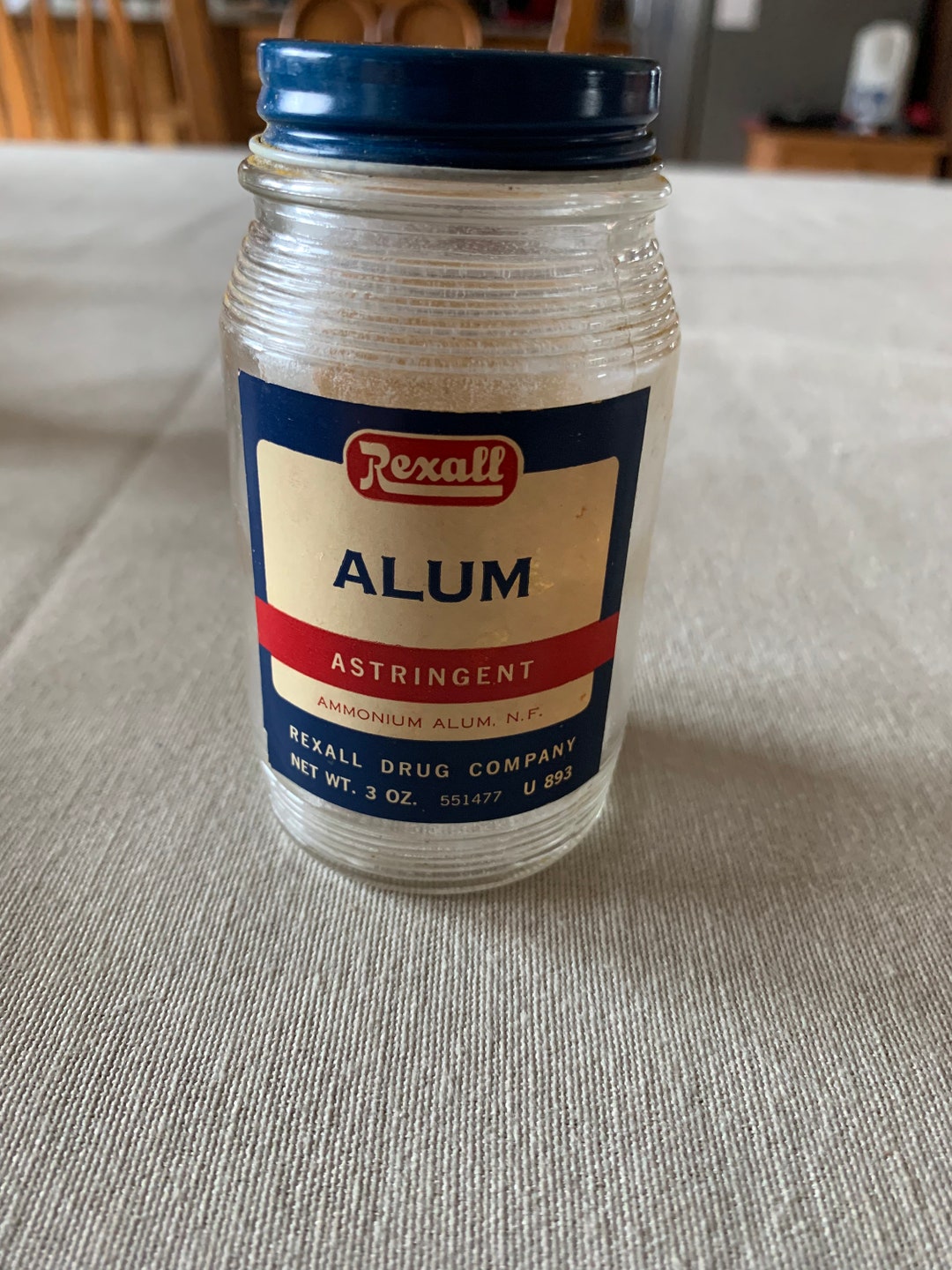 Vintage, 1950’s Rexall Alum Astringent Glass Jar - Etsy