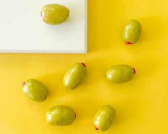 Handmade Stuffed Olive Knobs / Hangers | Made in USA