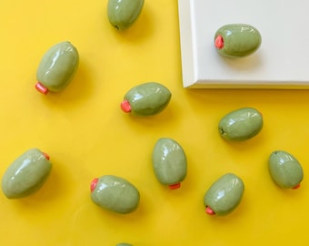 Handmade Stuffed Olive Knobs / Hangers | Made in USA
