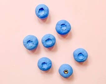 Handmade Porcelain Blueberry Cabinet Knobs | Made in USA
