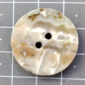 Button 2 holes Abalone Shell- (1.5 = 3.81cm).Native American Boho Ethnic crafts findingsUK