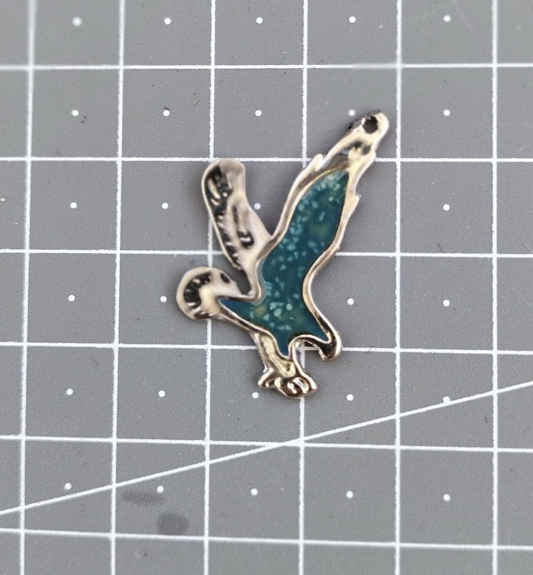 Turquoise Inlay Eagle Stainless Steel Eagle Turquoise Inlay 30mm Native American Boho Ethnic ...