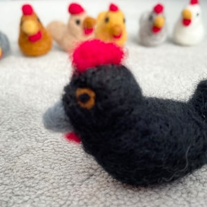 Tiny Chicken Felted Wool Art, Country Farmhouse Decor, Collectable ...