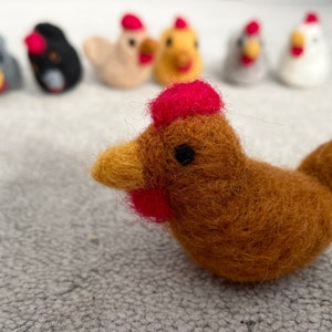 Tiny Chicken Felted Wool Art, Country Farmhouse Decor, Collectable ...
