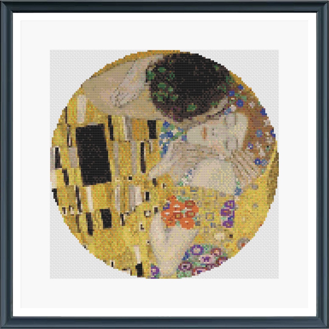 Cross Stitch Pattern the Kiss Cross Stitch Pattern Gustav Klimt Counted