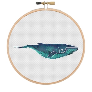 Whale cross stitch pattern Animal cross stitch chart Ocean life counted cross stitch patterns Instant download PDF