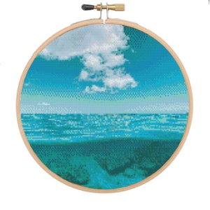 Cross stitch pattern ocean Cross stitch pattern sky Counted cross stitch patterns Instant download PDF
