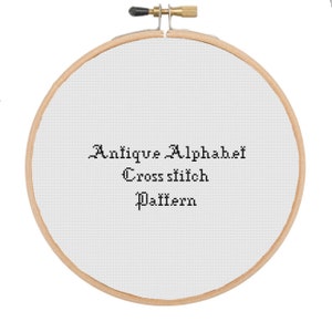 Cross stitch pattern font Cross stitch pattern Antique alphabet font Cross stitch pattern alphabet Instant download PDF