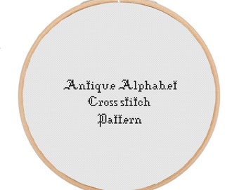 Antique Alphabet Cross Stitch Pattern (PDF)