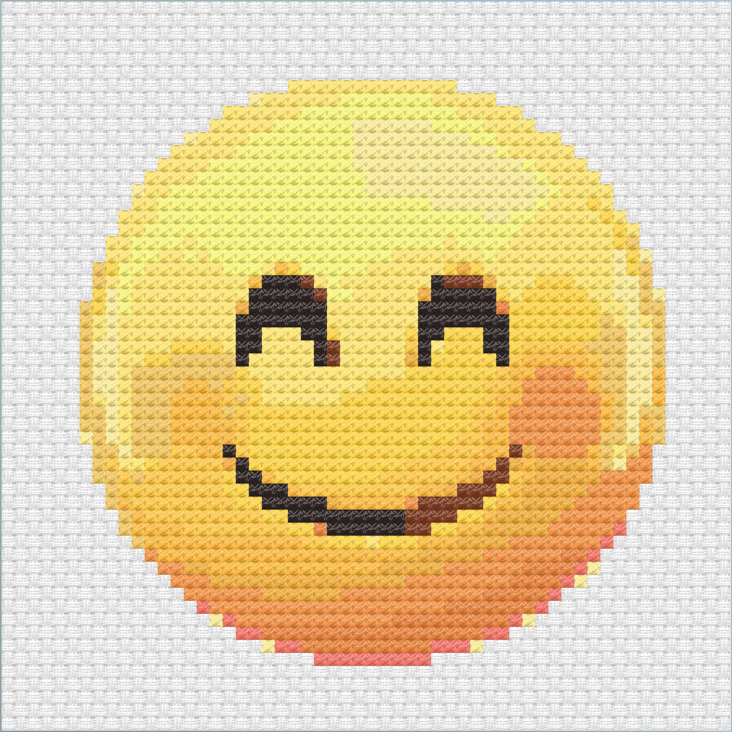 Cross Stitch Pattern Emoji Fun Cross Stitch Pattern Emojis Counted ...