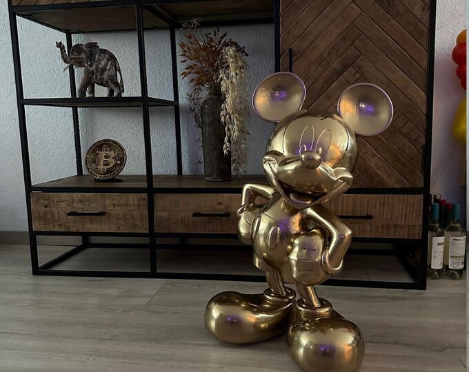 large mickey mouse standing 80cm gold color