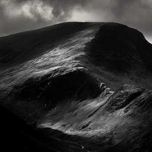 Causey Pike Unframed in Black and White With 20mm white border for mount